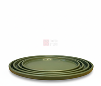 تصویر بشقاب تخت 20 ملامین سبز کوپر