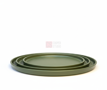 تصویر بشقاب شیرینگ30cm ملامین کوپر